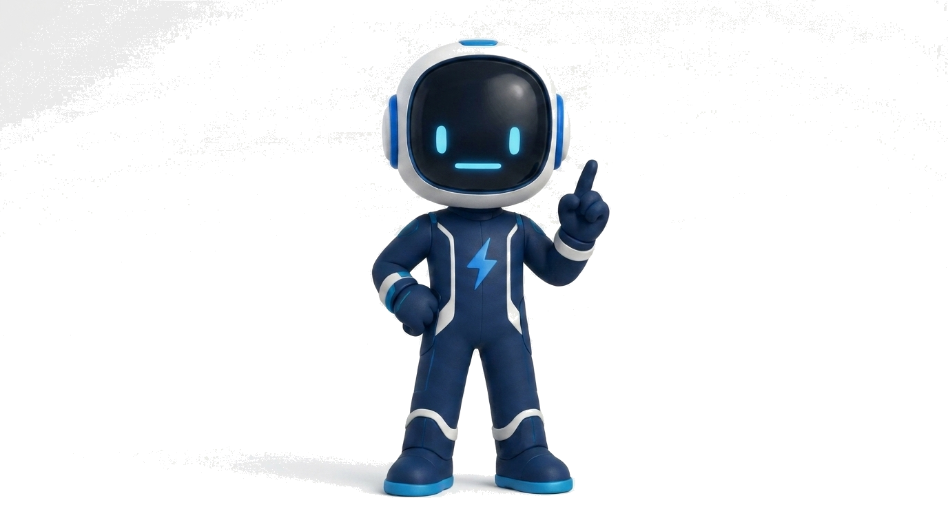 Mascote HRZ apontando